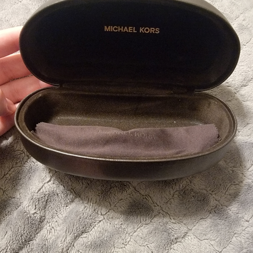 Michael Kors Elegant Brown Glasses Case